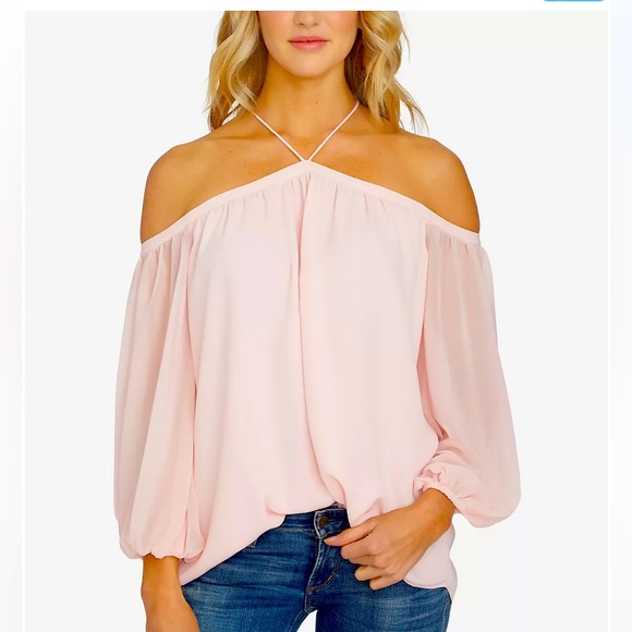 👡💓👀Light Pink XL flowy off the shoulders top! - Picture 1 of 9
